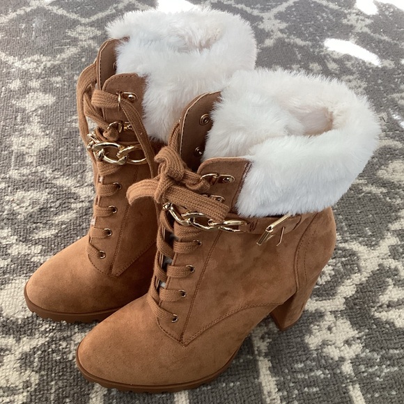 NWOT! Nadira suede Lace up Boots - Picture 3 of 16